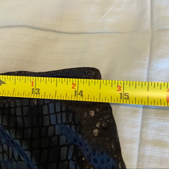 Y2K Skirt Snake Print Black Mini Casual Straight Pencil Cut Lightweight Shiny - Picture 4 of 7